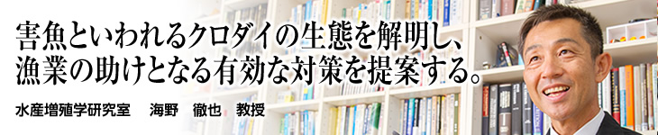水産増殖学研究室 海野 徹也 准教授