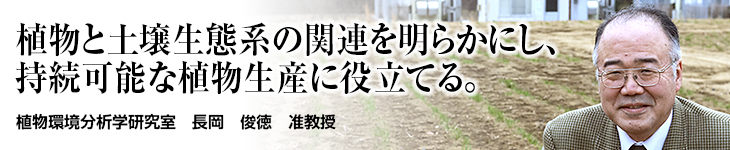 植物環境分析学研究室 長岡 俊徳 准教授